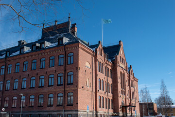 Umea, Sweden - March 26, 2023: Umea City hotel. Sunny winter day.
