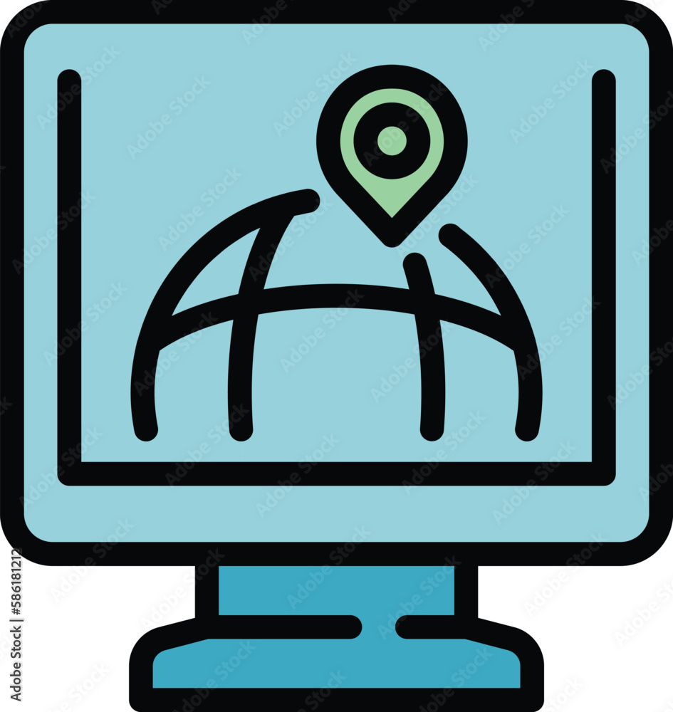 Poster order location icon. outline order location vector icon for web design isolated on white background 