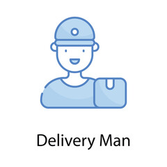 Delivery Man icon. Suitable for Web Page, Mobile App, UI, UX and GUI design.