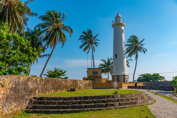 View of the Galle lighthouse in Sri Lanka