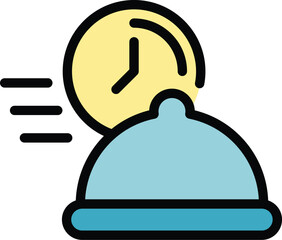 Fast delivery icon. Outline Fast delivery vector icon for web design isolated on white background color flat