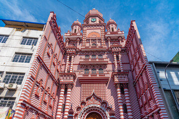 Red mosque in Colombo, Sri Lanka