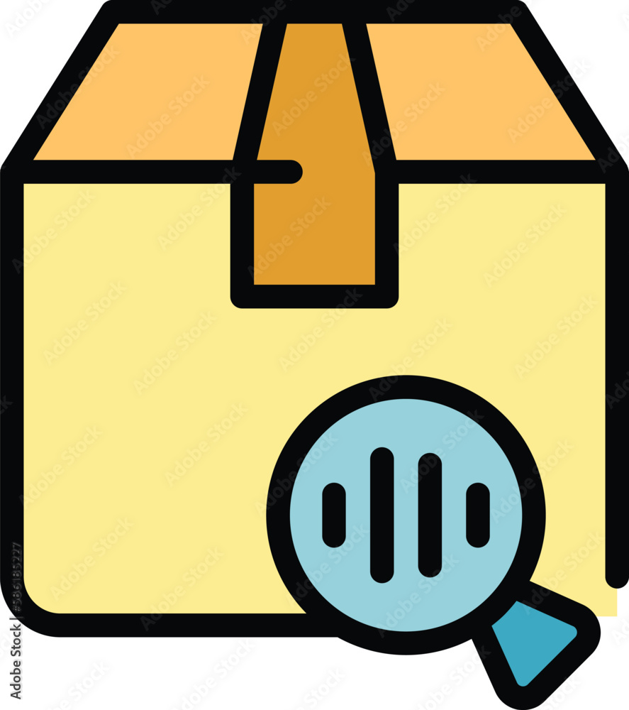 Poster shipping box icon. outline shipping box vector icon for web design isolated on white background colo
