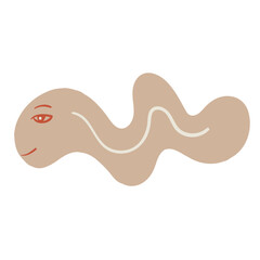 Funny animal. Vector illustration. Cute cartoon character.