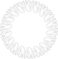 Floral frame. Graphic vector design element