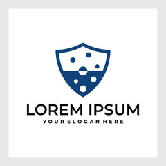 shield logo template ready to use, shield icon in modern combination color, safety and protection symbol