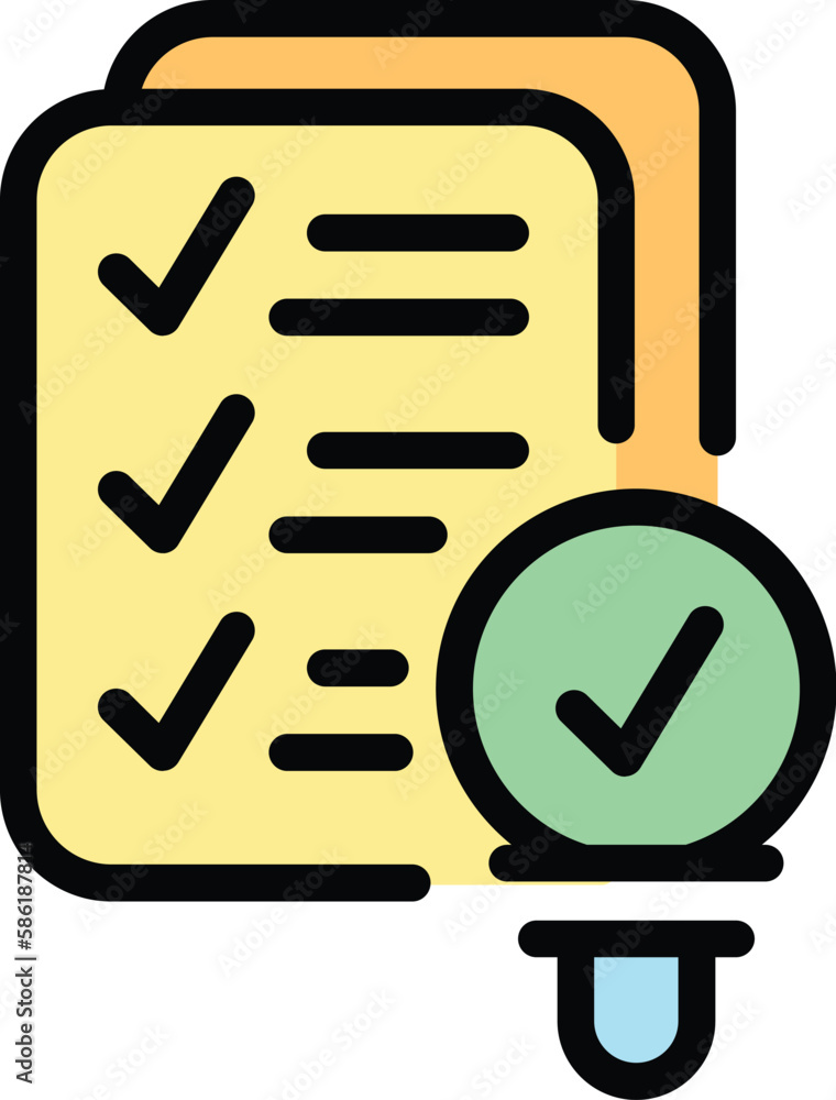 Poster test checklist icon. outline test checklist vector icon for web design isolated on white background 
