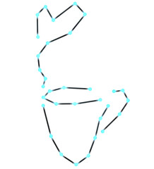 A line icon illustration of a cup with fuming florescent heart on transparent background 