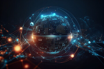 Fototapeta premium AI-generated high-tech web illustration