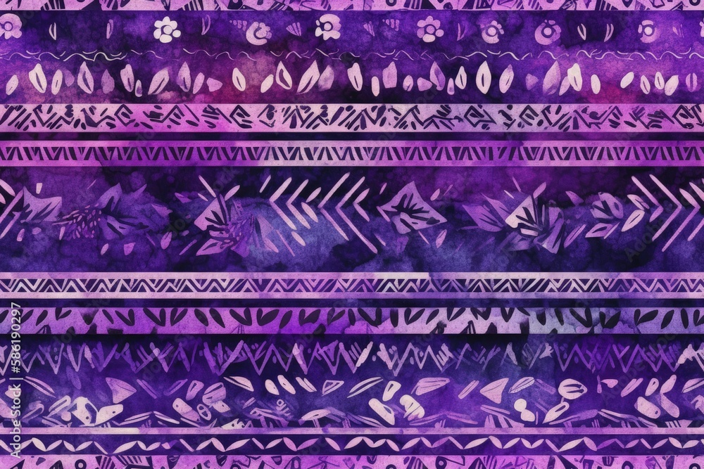 Poster purple background with a repetitive pattern created with generative ai technology