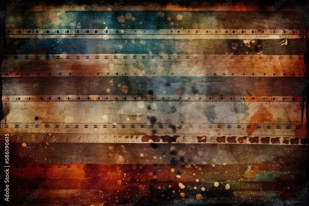 Poster colorful and textured abstract background with grunge elements created with generative ai technology
