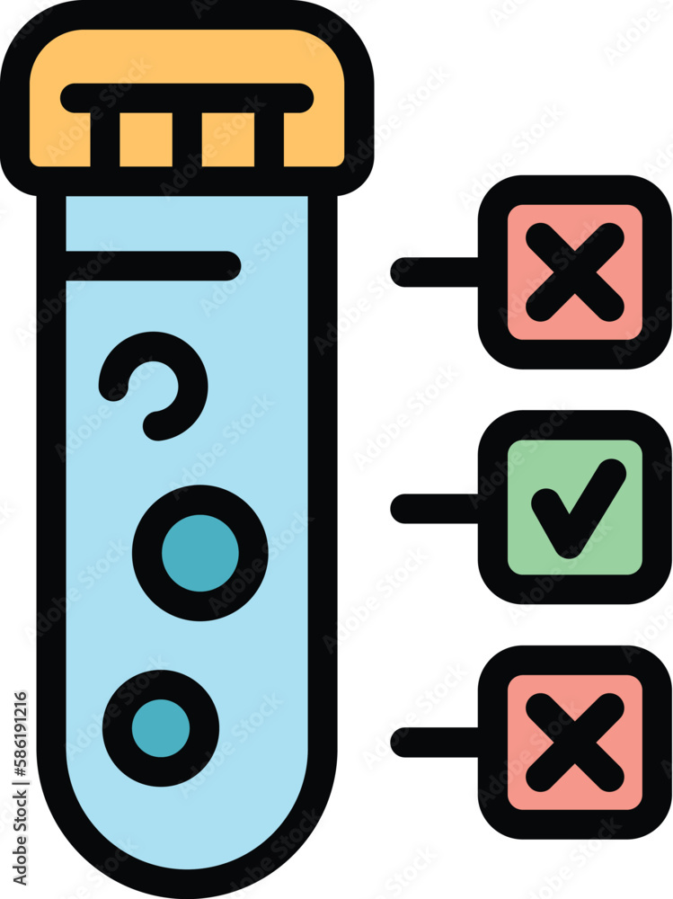 Aufkleber epidemic test icon. outline epidemic test vector icon for web design isolated on white background co