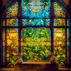 stained glass window in church