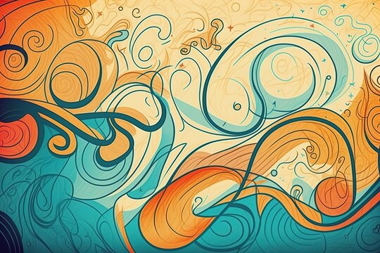 abstract background in childish style to draw. AI