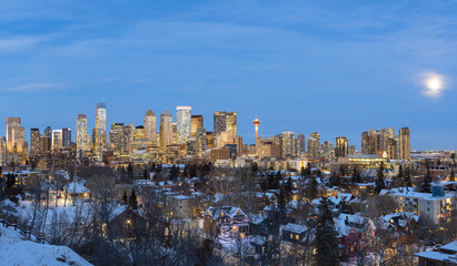 Obraz premium Calgary downtown in the winter time. Calgary, Canada