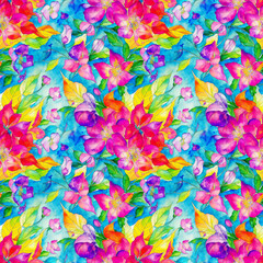 Abstract colorful background. Watercolor floral background (Generative AI)