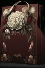 bouquet of vintage roses with white petals. Generative AI