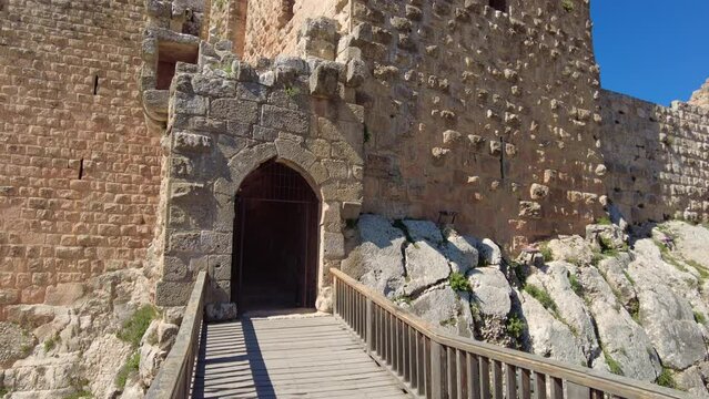 Ajloun, Jordan: The famous Ajloun castle that dates back to the 12th century in northern Jordan near Jerash in the middle east. 