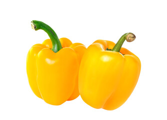 sweet yellow pepper isolated on transparent png