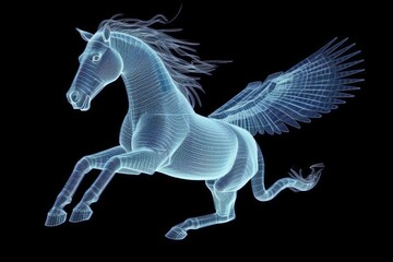 Obraz na płótnie Canvas pegasus a mythological animal a horse with wings gallo ai generated