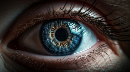 Human eye. Illustration AI Generative