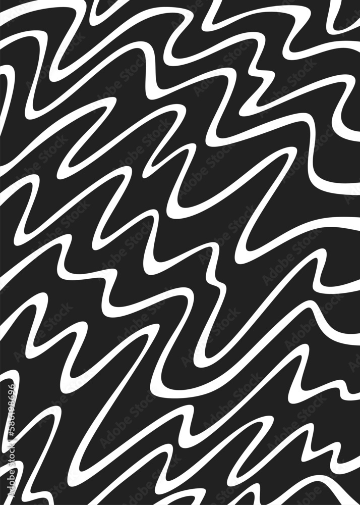 Poster abstract seamless background with wavy lines pattern