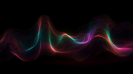 Fototapeta na wymiar Abstract colorful wave background universe Generative AI
