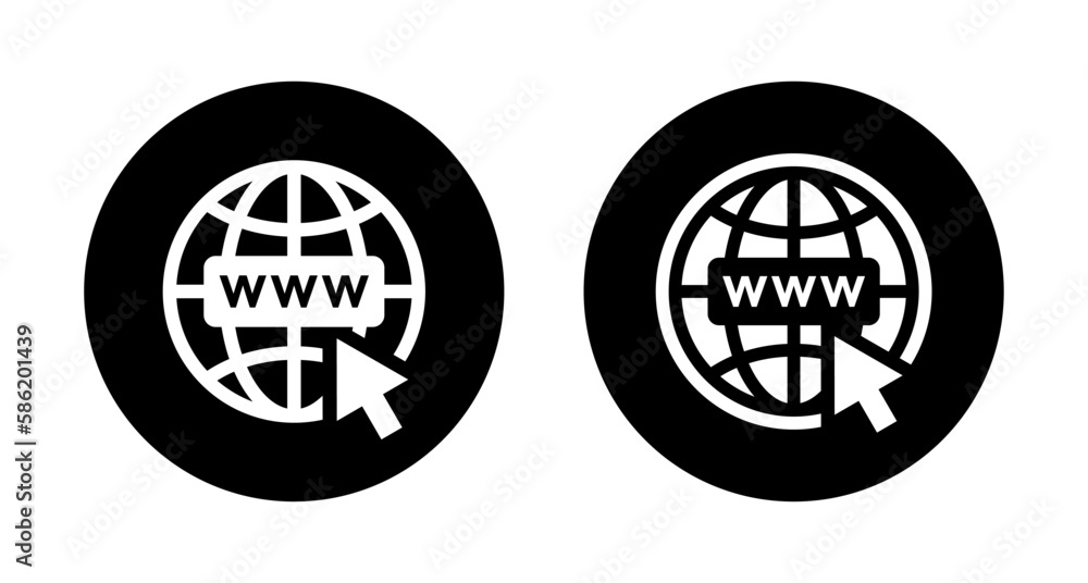 Poster website url, internet http address icon vector.