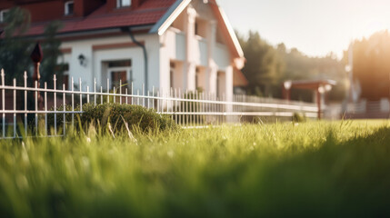 Modern house. Illustration AI Generative.