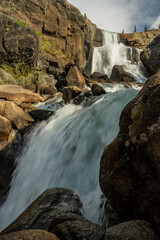 Lower Glen Aulin Falls Rushes with Water