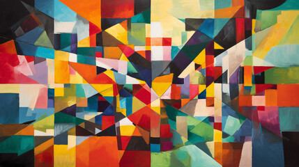 abstract geometric background generative ai