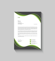 Green Business Letterhead Template Design