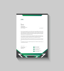 Modern Green Letterhead Template Design