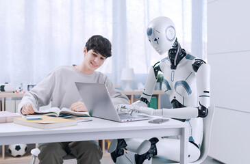 Studying with a robot