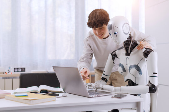 Studying with a robot
