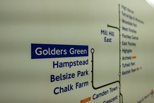 London- Golders Green Underground- Northern Line tube station