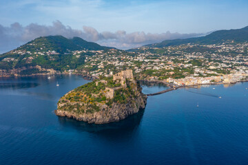 Castello Aragonese off the coast of Italian island Ischia