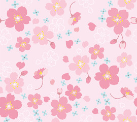 sakura pattarn 桜柄　ピンク