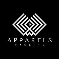 Minimalist line geometric letter WX logo design brand