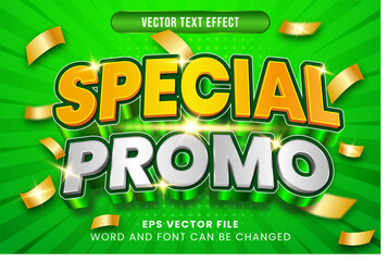 Sale 3d editable vector text effect with confetti