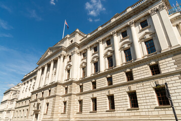 Fototapeta na wymiar HM Treasury building, London, UK