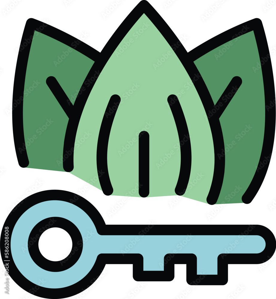 Poster accessible environment key icon. outline accessible environment key vector icon for web design isola