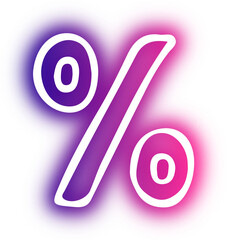 Collection of business icon neon