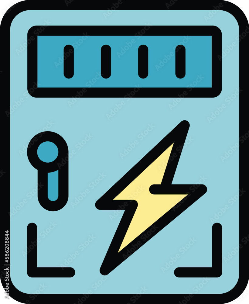 Poster accessible electricity icon. outline accessible electricity vector icon for web design isolated on w