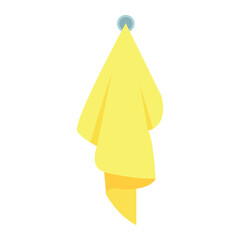 Vector image of cotton towels for shower or kitchen. Hygiene items and baths. The concept of cleanliness and self-care. Beautiful elements for your design.