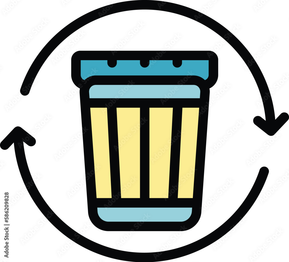 Poster recycle garbage icon. outline recycle garbage vector icon for web design isolated on white backgroun