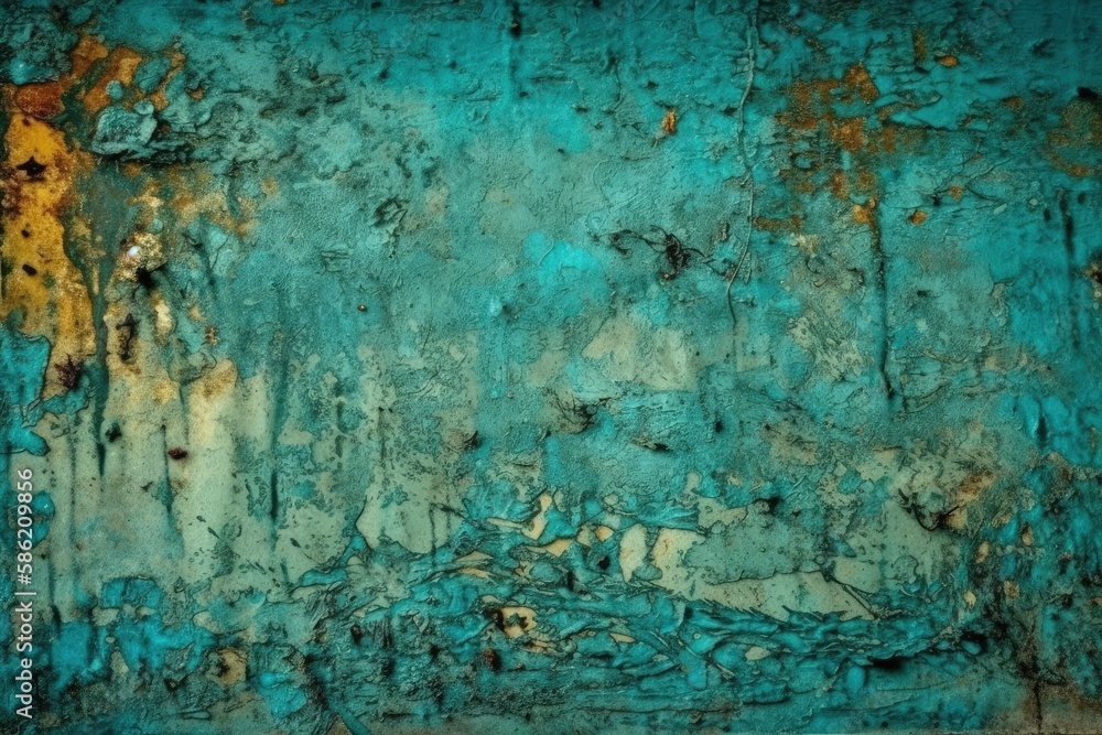 Poster weathered and colorful metal surface created with generative ai technology