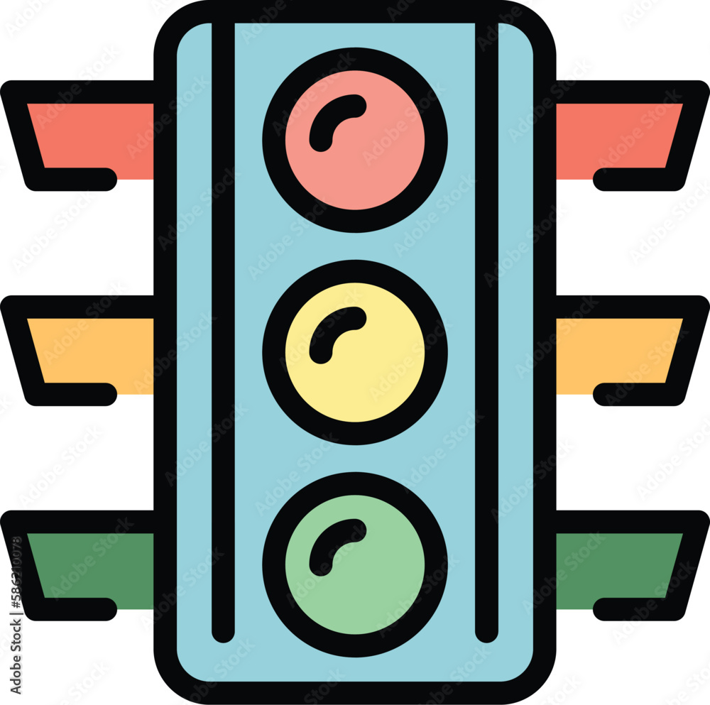 Poster traffic lights icon. outline traffic lights vector icon for web design isolated on white background 