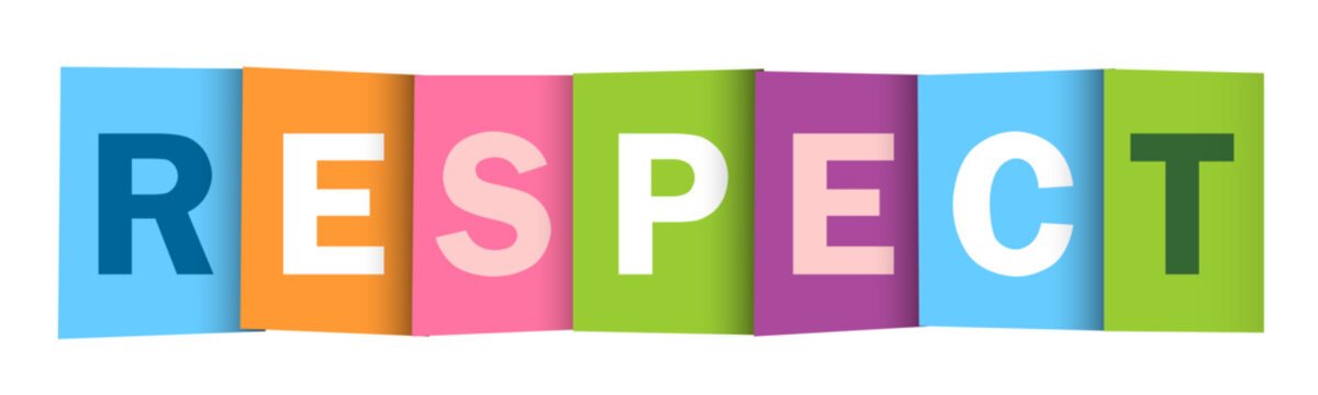 RESPECT colorful vector typography banner