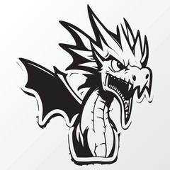 Hand drawn dragon character sketch